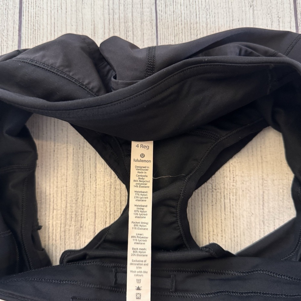 Lululemon Speed Up Shorts Black Size 4 High Rise Lined Running Athletic Workout - Picture 5 of 6